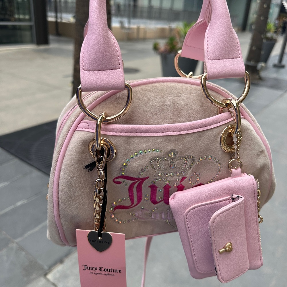 Juicy Couture Pink and Cream Women's Bag
